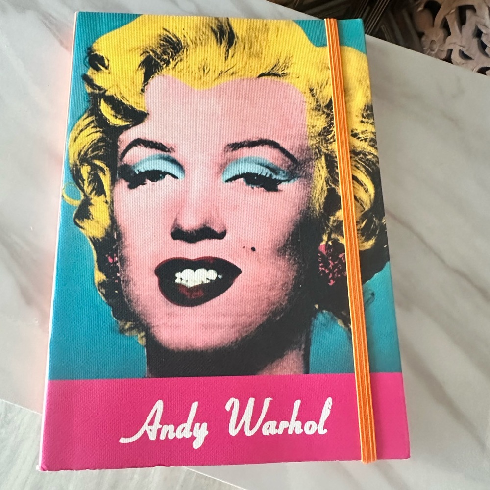 Andy Warhol Marilyn Monroe Pop Art Notebook Journal w/ Bookmark Attached.